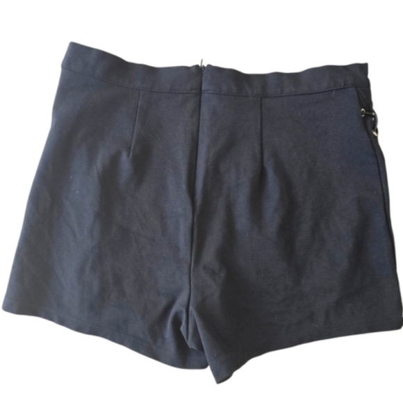 Black Lace-Up Women's Shorts - Picture 7 of 8